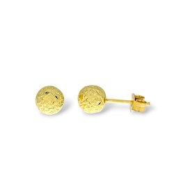 Gouden Bol Oorknoppen 7 mm 18 karaats