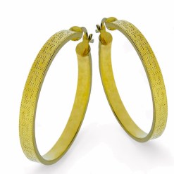 Gouden Oorringen Grieks 50 mm 4 mm 18 karaats