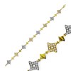 Gouden Dames Armband Bicolor Zirkonia 19 cm 12 mm 14 karaats