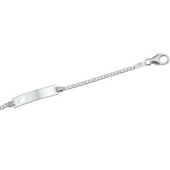 Alternative view of Zilveren Kinder Graveerarmband Gourmette plaat 4.2 mm 11 + 2 cm Hart