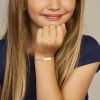 Zilveren Kinder Graveerarmband Gourmette plaat 5 mm 9 2 cm Zirkonia steen
