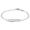 Zilveren Kinder Graveerarmband Jasseron plaat 4 mm 9 + 2 cm