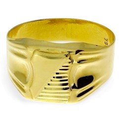 Gouden Herenring Gediamanteerd 18 karaats