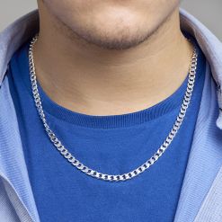 Alternative view of Zilveren Gourmette Ketting 6 mm 60 cm