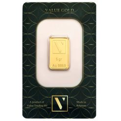 5 gram goudbaar met certificaat 24 karaat 999,9