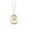 Goud Hanger Letter H met Ketting Zirkonia 14 karaats