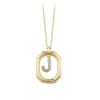Goud Hanger Letter J met Ketting Zirkonia 14 karaats AKL0252 Y 5486 J