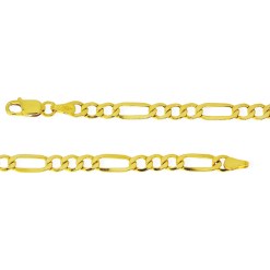 Gouden Figaro Ketting 4.5 mm 60 cm 14 karaats