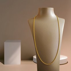 Alternative view of Gouden Koord Rope Ketting 2.2 mm 60 cm 14 karaats