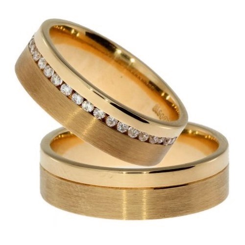 Gouden Trouwringen 6 mm Rosegoud 14 karaats K696 3 Gouden Trouwringen 6 mm Rosegoud 14 karaats K696