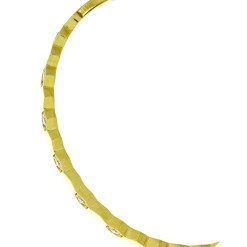 Alternative view of Gouden Bangle Armband 60 mm 6 mm Fantasie Schanier Zirkonia 18 karaats