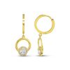 Gouden Oorringen Met Fantasie Hanger 30 mm 1.5 mm 14 karaats