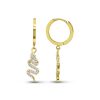Gouden Oorringen Met Slang Hanger 33 mm 2 mm 14 karaats