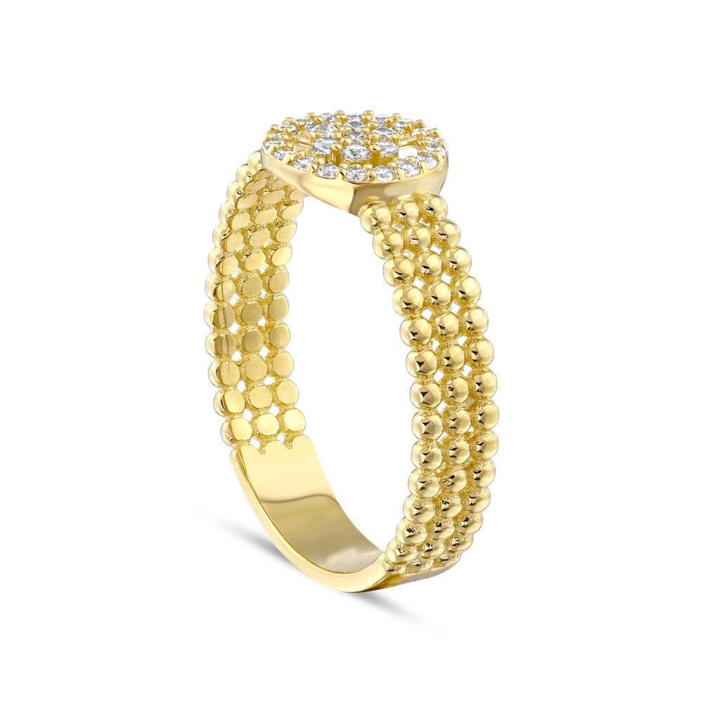 Gouden Damesring Fantasie Zirkonia 14 karaats 5 Gouden Damesring Fantasie Zirkonia 14 karaats - Afbeelding 3