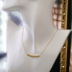 Alternative view of Gouden Collier Fantasie Blokjes 18 karaats