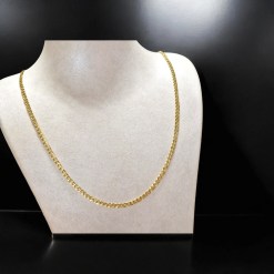 Gouden Gourmette Ketting 3 mm 50 cm 14 karaats