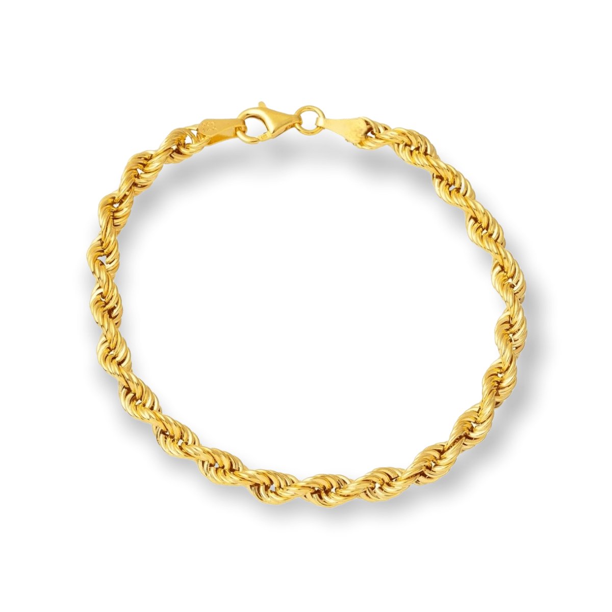 Gouden Koord Rope Armband 4.0 mm 20 cm 14 karaats 3 Gouden Koord Rope Armband 4.0 mm 20 cm 14 karaats