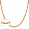 Gouden Koord Rope Ketting 2.7 mm 70 cm 22 karaats