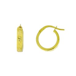 Gouden Oorringen Grieks 13 mm 3 mm 14 karaats