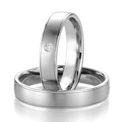 Stalen Vriendschapsringen Trouwringen Diamant 02070