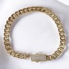 Gouden Gourmette Armband 7 mm 20 cm Zirkonia 14 karaats 2
