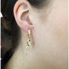 Gouden Hang Oorbellen Panter 34 mm 10 mm Zirkonia 14 karaats 2