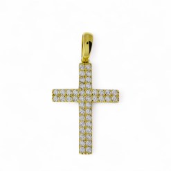 Gouden Kruis Hanger 29 mm 19.5 mm Zirkonia