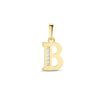 Goud Hanger Letter B Zirkonia 14 karaats