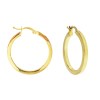 Gouden Oorringen Glans Vierkant Buis 26 mm 2.5 mm 18 karaats