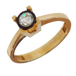 Roségouden Ring met Zirkonia 14 karaats