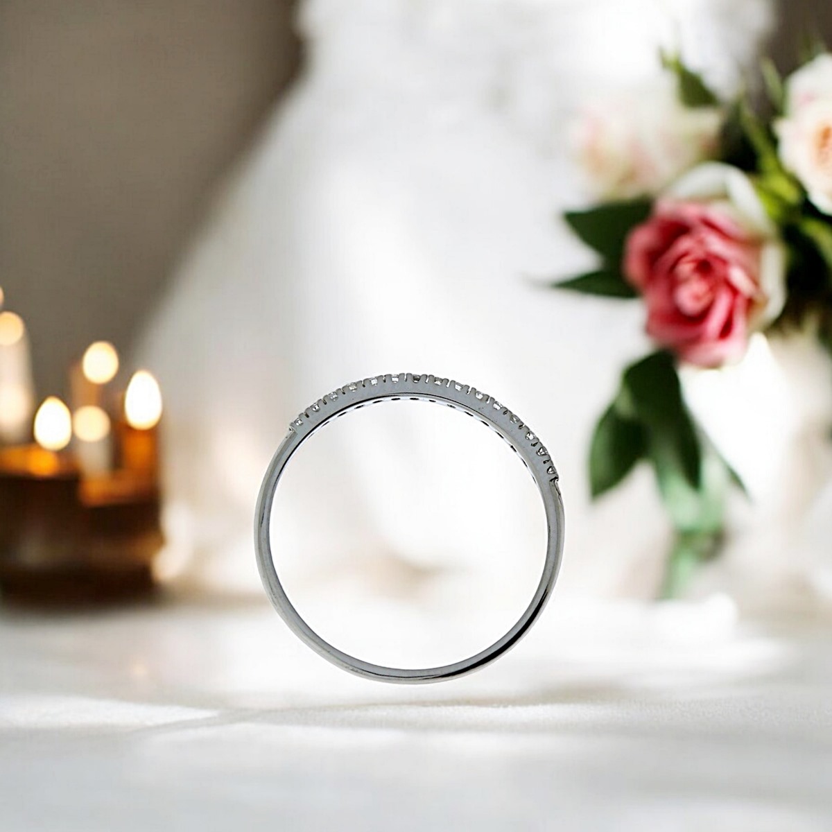 Witgouden Elegante Ring | 0.14 ct Diamant | 14 karaats 4 Witgouden Elegante Ring | 0.14 ct Diamant | 14 karaats - Afbeelding 3