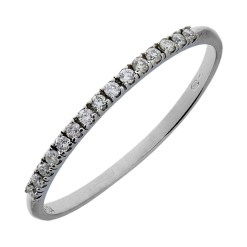 Witgouden Elegante Ring | 0.14 ct Diamant | 14 karaats