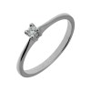 Witgouden Solitaire Ring 0.063 ct Diamant Verloving Aanzoek 14 karaats