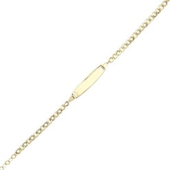 Gouden Graveerarmband Gourmette 13 + 1 cm 6 mm 14 karaats