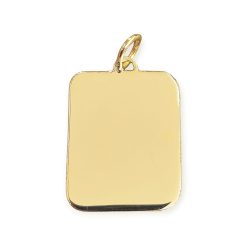 Gouden Graveer Hanger Rechthoek 20 mm 13 mm 14 karaats
