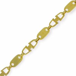 Gouden Armband 6 mm 22.5 cm Schakelarmband 14 karaats