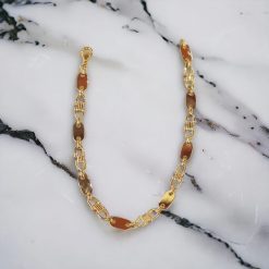 Gouden Armband 6 mm 22.5 cm Schakelarmband 14 karaats