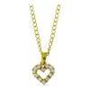 Gouden Ketting Hart Hanger 0.24 ct Diamant 18 karaats