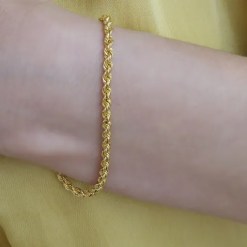 Alternative view of Gouden Koord Rope Armband 3.2 mm 18 cm 22 karaats