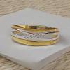 Bicolor Gouden Damesring 0.035 ct Diamant 18 karaats 20250206 150436
