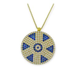 Gouden Ketting Boze Oog Hanger Zirkonia 14 karaats