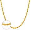 Gouden Koord Rope Ketting 2.5 mm 45 cm 14 karaats