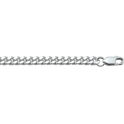 Zilveren Gourmette Ketting 4.3 mm 60 cm 6-zijdes Geslepen 925