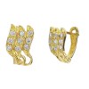 Gouden Klap Oorbellen 15 mm 10 mm Zirkonia 14 karaats