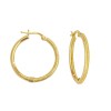 Gouden Oorringen Ronde Buis 25 mm 2.1 mm 14 karaats