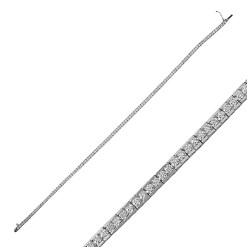 Witgouden Tennisarmband Zirkonia 19 cm 1.6 mm 14 karaats