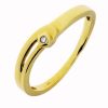 0.0025ct Diamant Gouden Damesring Verlovingsring Aanzoeksring Subtiel 14 karaats