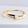 0.0025ct Diamant Gouden Damesring Verlovingsring Aanzoeksring Subtiel 14 karaats