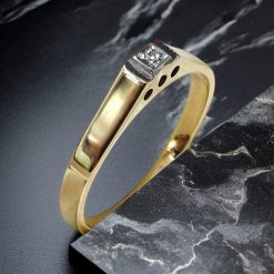 0.015ct Diamant Gouden Damesring Verlovingsring Aanzoeksring Subtiel 14 karaats