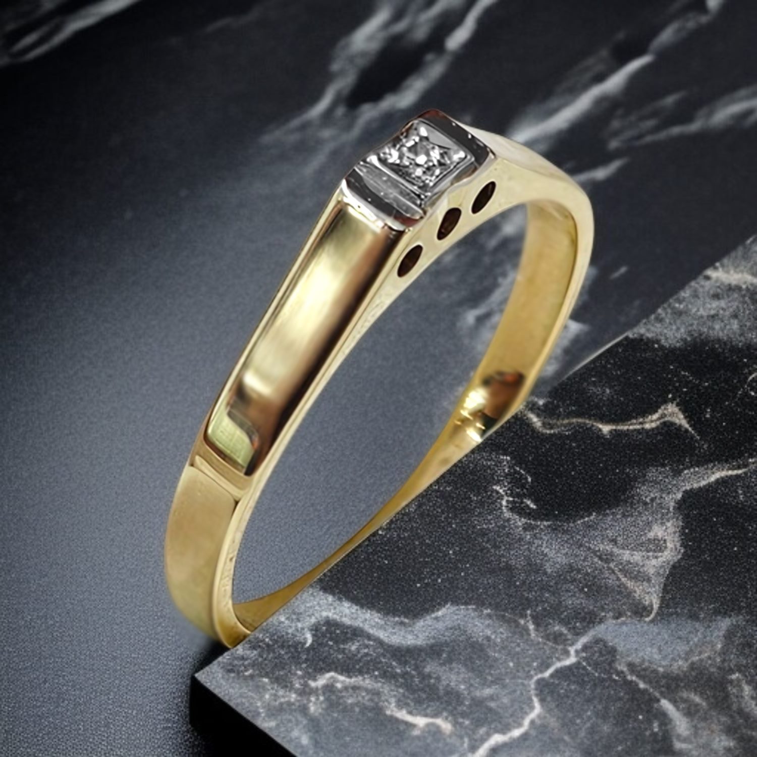 0.015ct Diamant Gouden Damesring Verlovingsring Aanzoeksring Subtiel 14 karaats 4 0.015ct Diamant Gouden Damesring Verlovingsring Aanzoeksring Subtiel 14 karaats